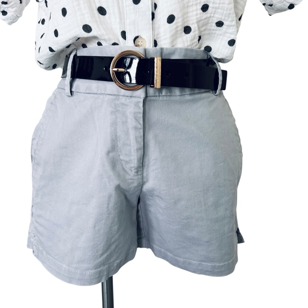 LOFT 4” Shorts Light Grey Size 00 The Riviera Cotton Blend